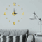 Large DIY 3D Wall Clock Modern Acrylic Mirror Frameless Wall Clock Decor For Living Room Home 1