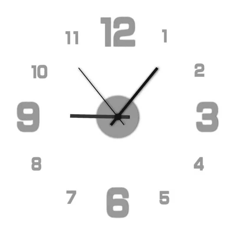 Large DIY 3D Wall Clock Modern Acrylic Mirror Frameless Wall Clock Decor For Living Room Home 5