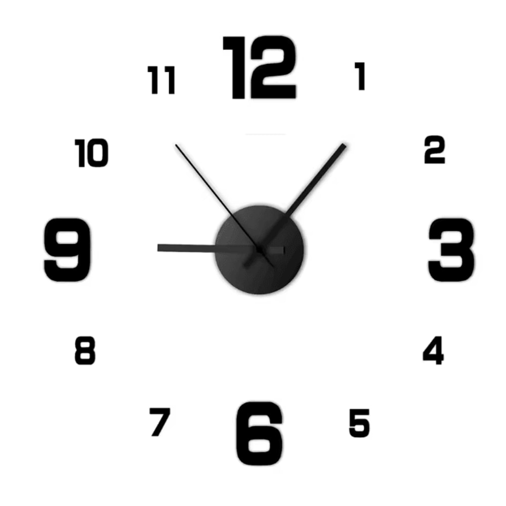 Large DIY 3D Wall Clock Modern Acrylic Mirror Frameless Wall Clock Decor For Living Room Home 6