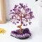 Amethyst Crystal Tree Of Life Wire Wrapped Healing Crystal Bonsai Decor With Natural Stone Base 3