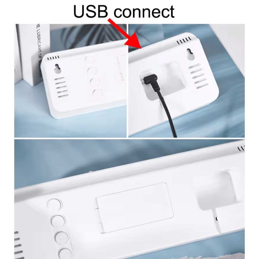 10Inch Smart LED Digital Wall Clock Minimalist Display With Temperature Calendar Alarm Function 3