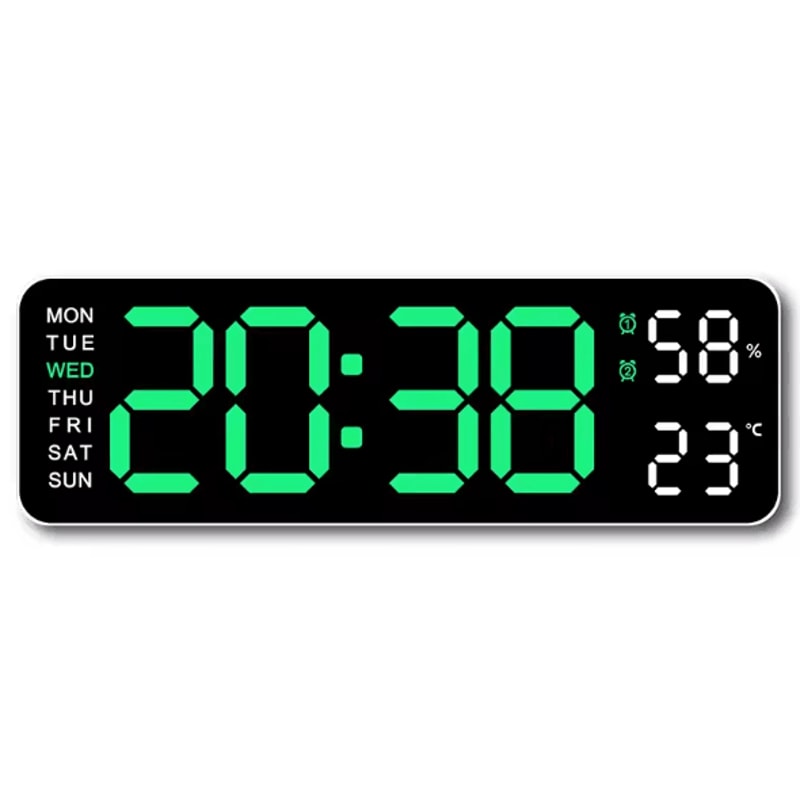 10Inch Smart LED Digital Wall Clock Minimalist Display With Temperature Calendar Alarm Function 7