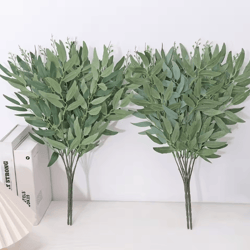 artificial eucalyptus willow leaves garland – realistic greenery vine decor for home, wedding & outdoor styling