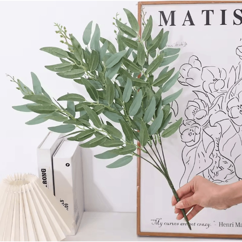 Artificial Eucalyptus Willow Leaves Garland Realistic Greenery Vine Decor For Home Wedding Outdoo 4