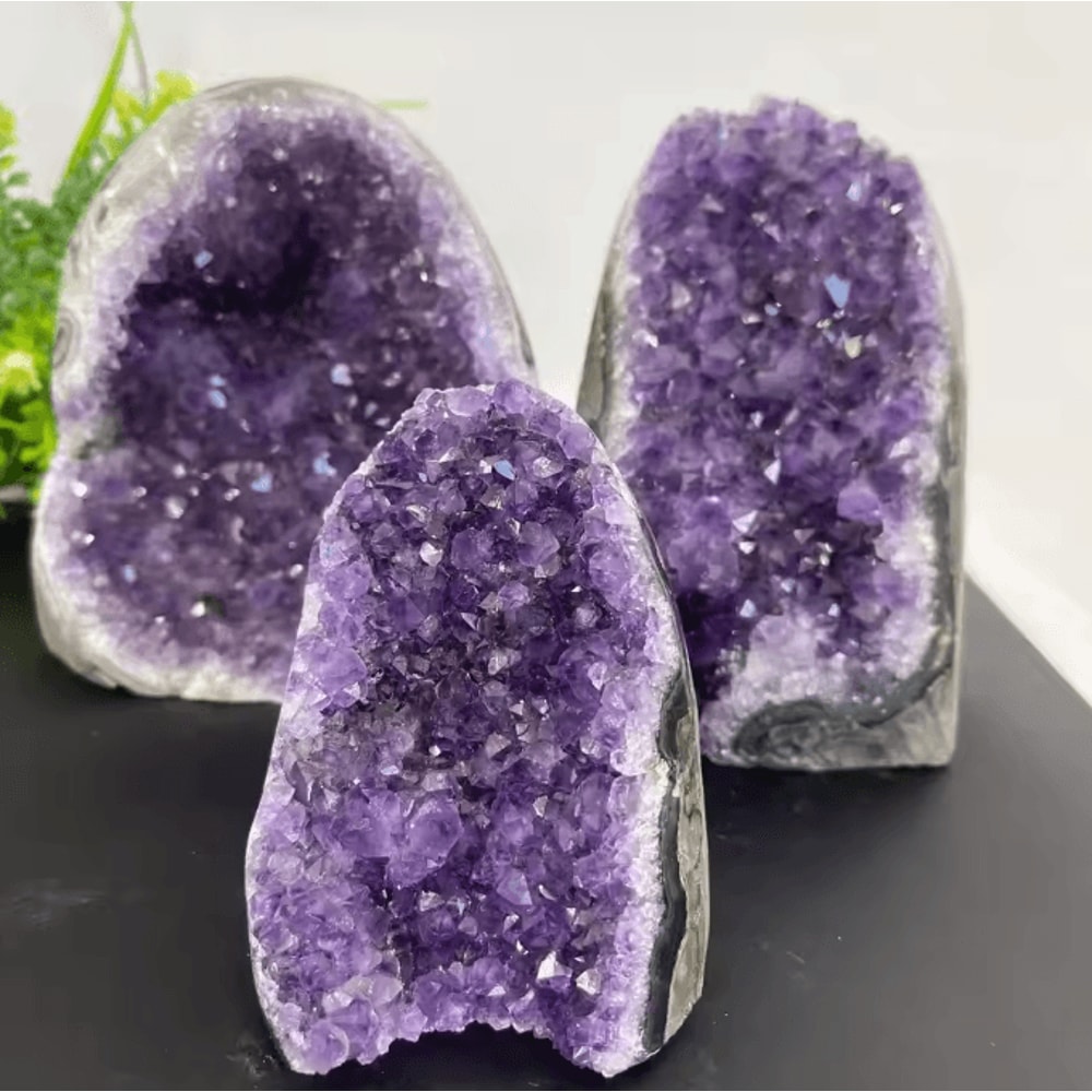 Natural Amethyst Crystal Cluster Geode Raw Quartz Healing Stone For Home Decor Spiritual Energy 0