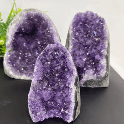 natural amethyst crystal cluster geode – raw quartz healing stone for home decor & spiritual energy