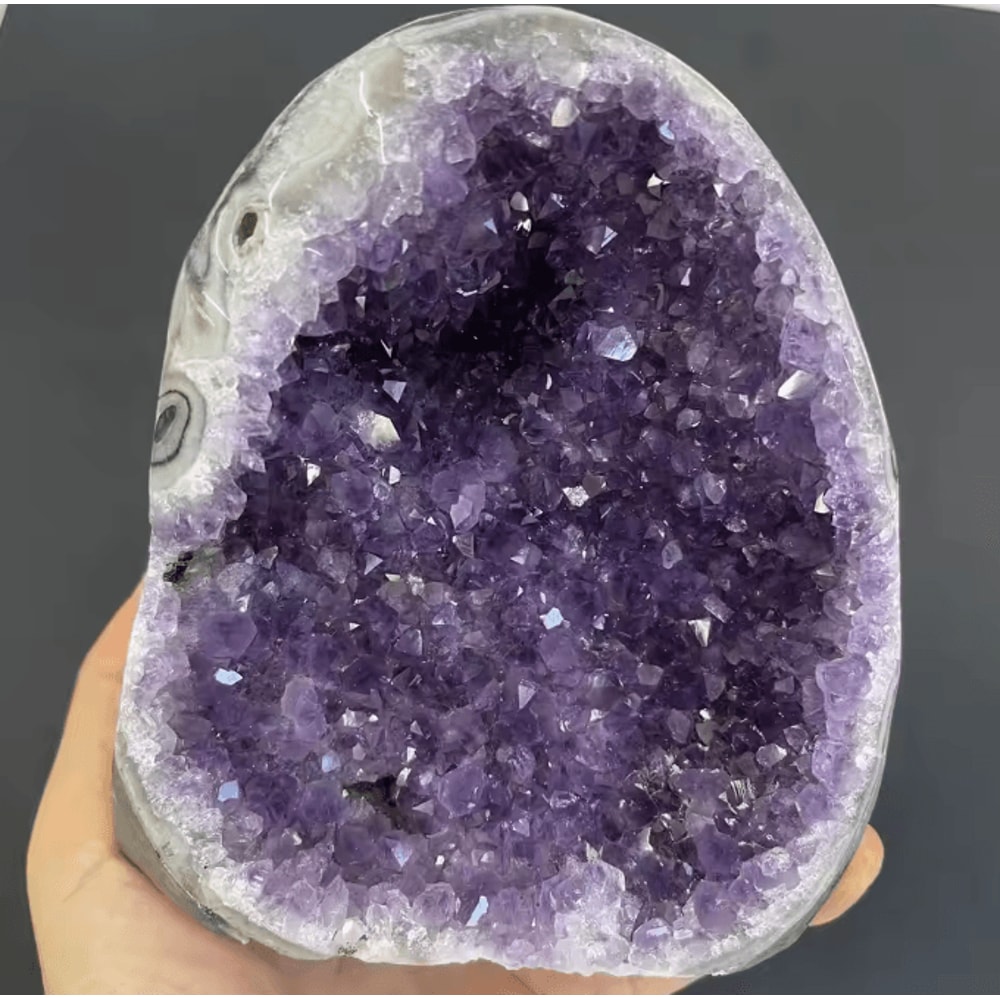 Natural Amethyst Crystal Cluster Geode Raw Quartz Healing Stone For Home Decor Spiritual Energy 3