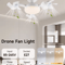 Modern LED Ceiling Fan Light With Remote 3Speed Minimalist Smart Ceiling Fan For Bedroom Living R 5