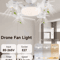 Modern LED Ceiling Fan Light With Remote 3Speed Minimalist Smart Ceiling Fan For Bedroom Living R 6