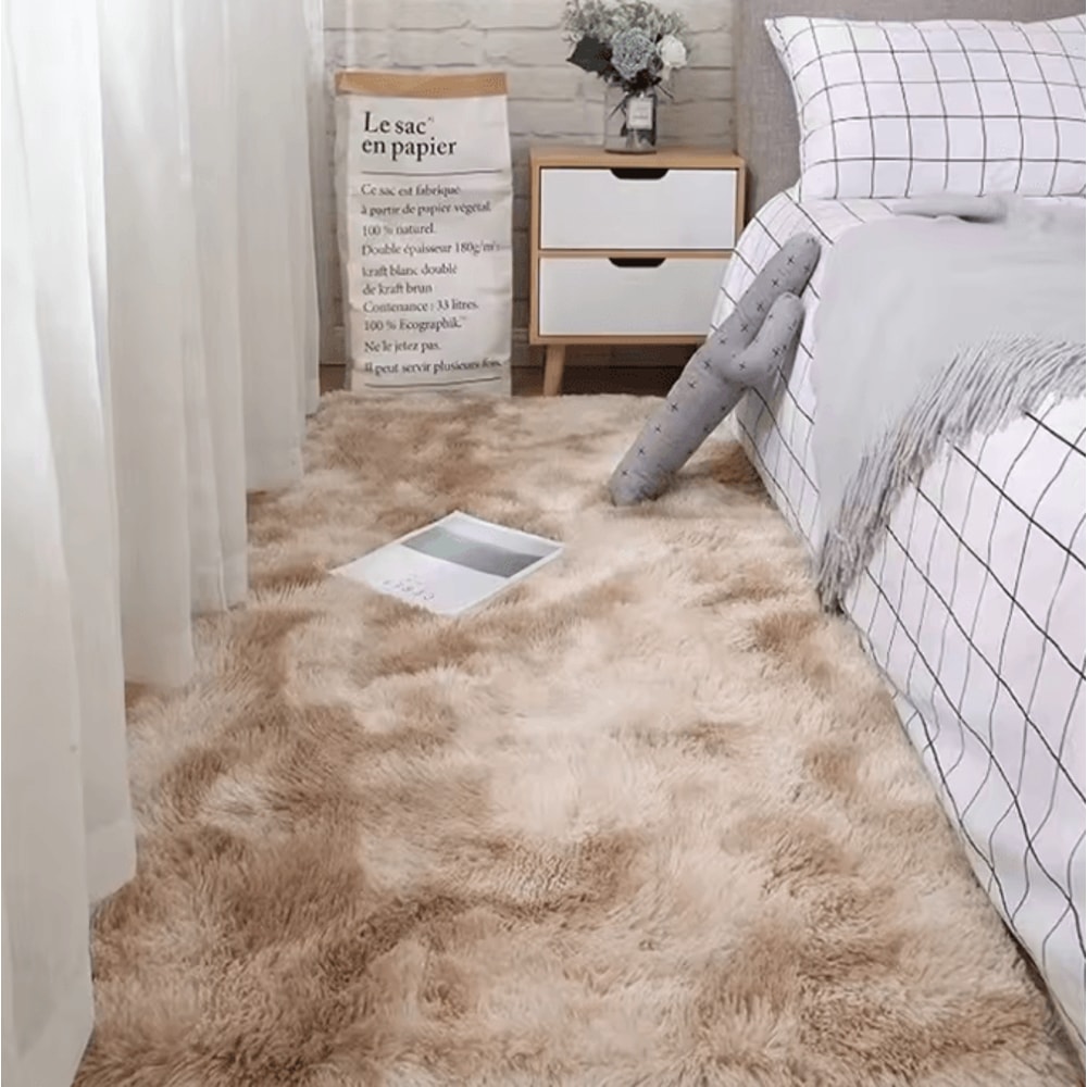 Fluffy TieDye Shag Area Rug Ultra Soft NonSlip Plush Carpet For Bedroom Living Room Decor 4