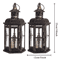 Vintage Nordic Black Iron Candle Lantern Hanging Decorative Lantern For Home Wedding Decor 5