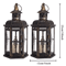 Vintage Nordic Black Iron Candle Lantern Hanging Decorative Lantern For Home Wedding Decor 5