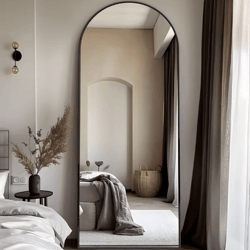 58 by 18 inch full length floor mirror with stand for bedroom living room dressing area