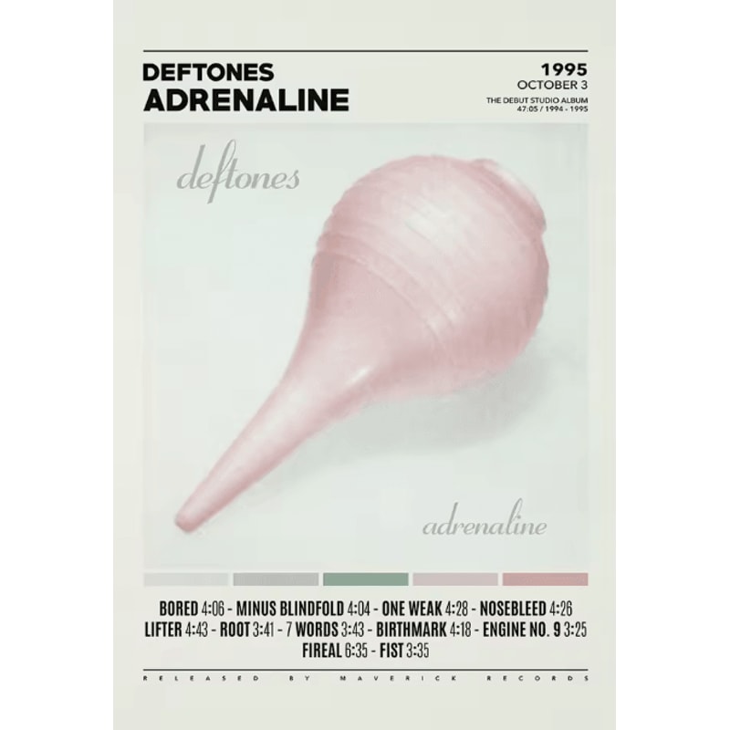 Deftones Album Cover Canvas Poster Around The Fur Saturday Night Wrist Music Wall Art Decor 12