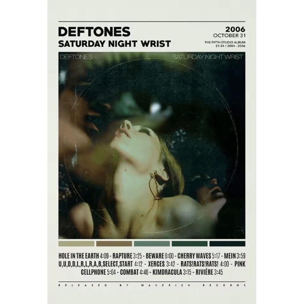 Deftones Album Cover Canvas Poster Around The Fur Saturday Night Wrist Music Wall Art Decor 8