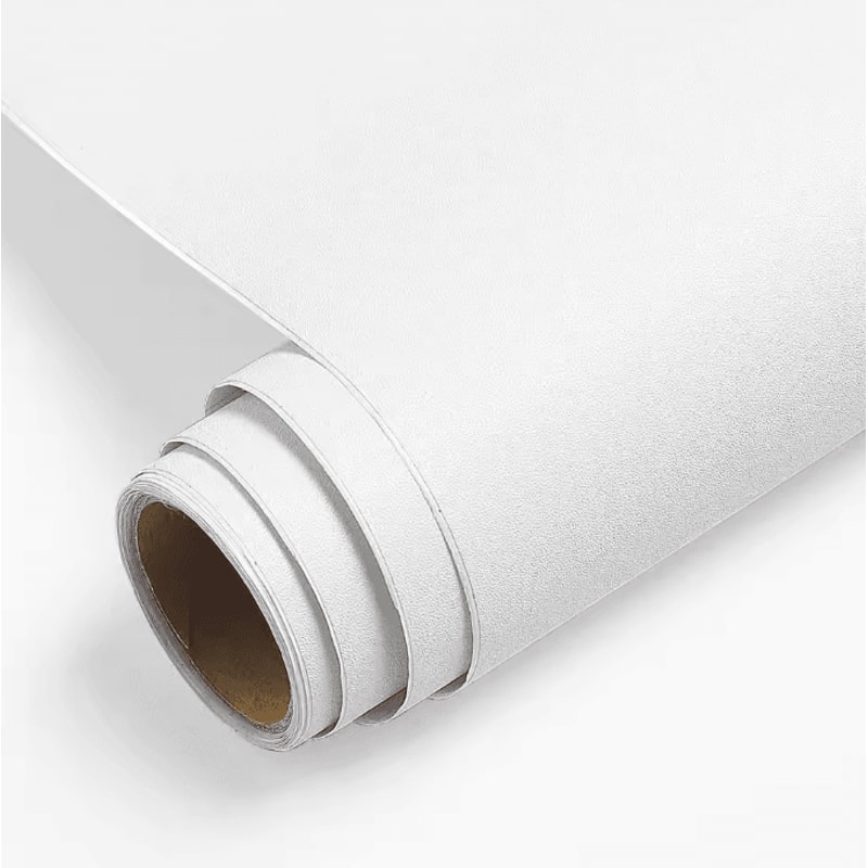White Matte Self Adhesive Wallpaper Vinyl Contact Paper Peel And Stick For Walls Furniture Home Dec 5