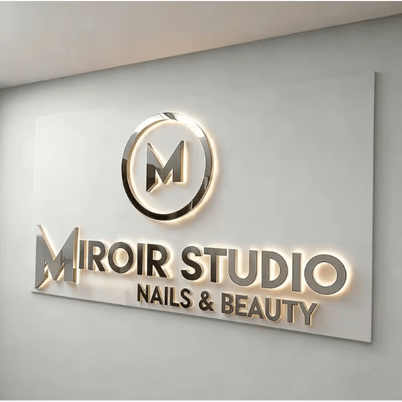 Custom 3D LED Backlit Acrylic Business Sign With Illuminated Letters For Shop Salon Spa Branding 1
