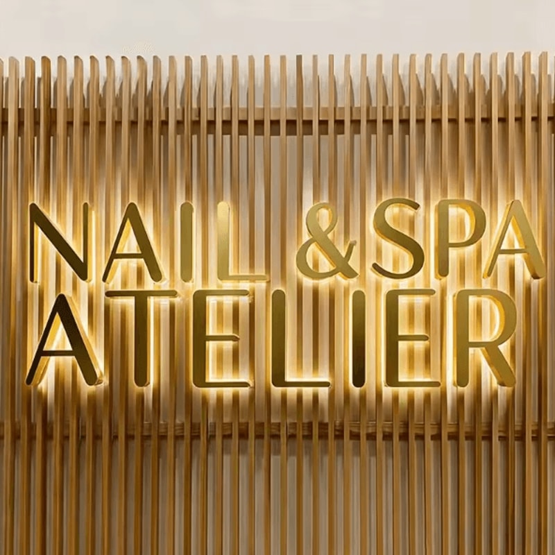 Custom 3D LED Backlit Acrylic Business Sign With Illuminated Letters For Shop Salon Spa Branding 2