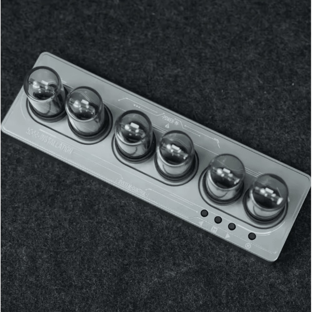 WiFi RGB Nixie Tube Digital Alarm Clock With IPS Display And Custom DIY Screens For Gaming Desk Dec 5