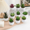 Mini Artificial Succulent Bonsai Plants Realistic Fake Greenery Decor For Desk And Home 0
