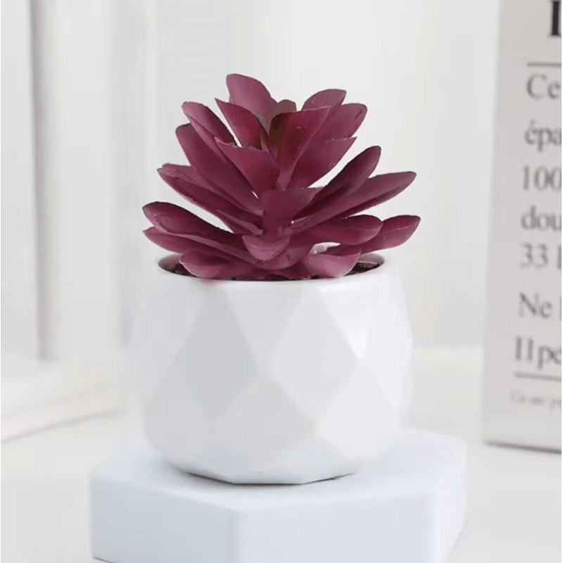 Mini Artificial Succulent Bonsai Plants Realistic Fake Greenery Decor For Desk And Home 12