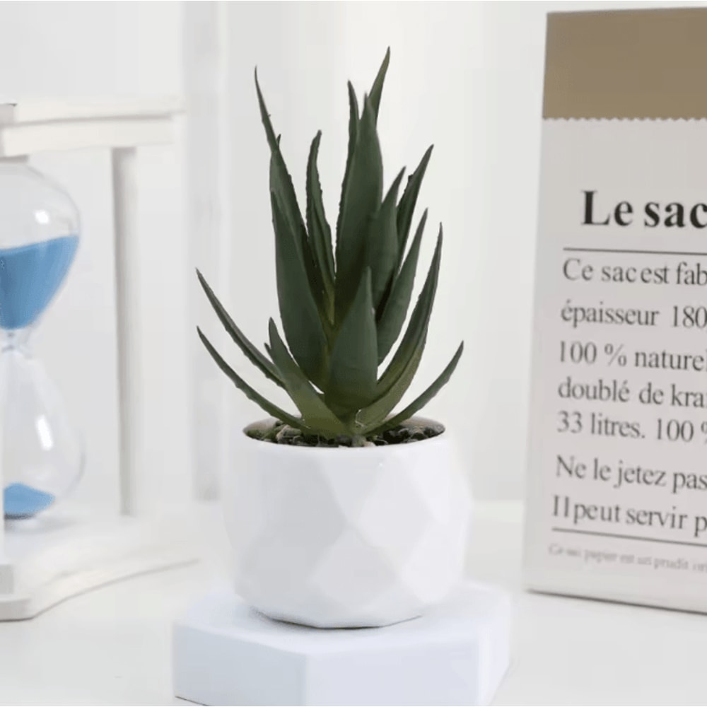 Mini Artificial Succulent Bonsai Plants Realistic Fake Greenery Decor For Desk And Home 3