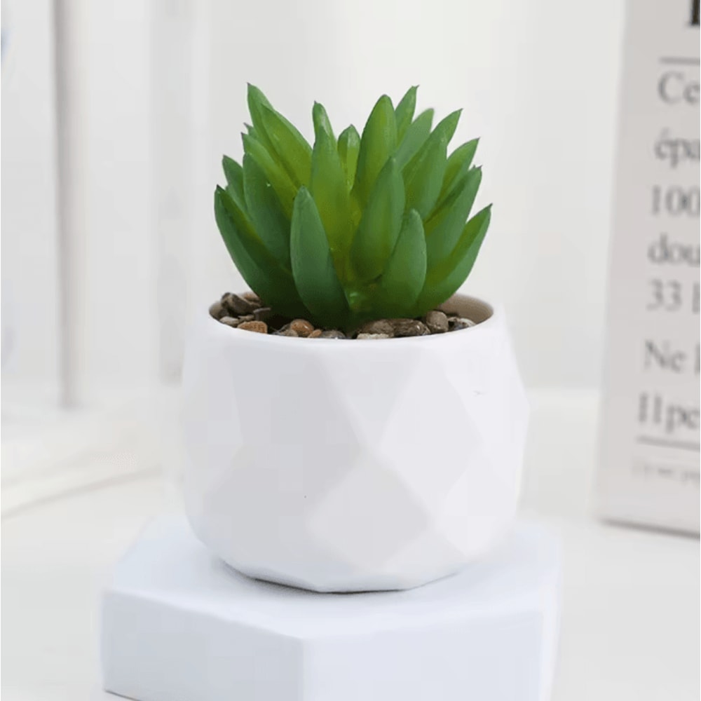 Mini Artificial Succulent Bonsai Plants Realistic Fake Greenery Decor For Desk And Home 4