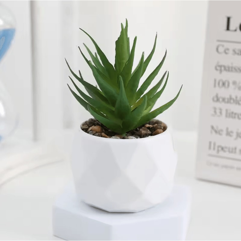 Mini Artificial Succulent Bonsai Plants Realistic Fake Greenery Decor For Desk And Home 5