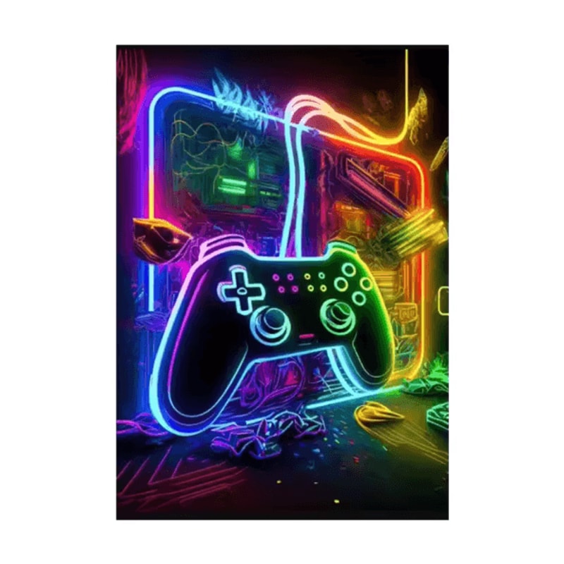 3PCS Gaming Wall Art Canvas Set Punk Style Gamepad Posters For Gamer Room Decor Boys Bedroom 6