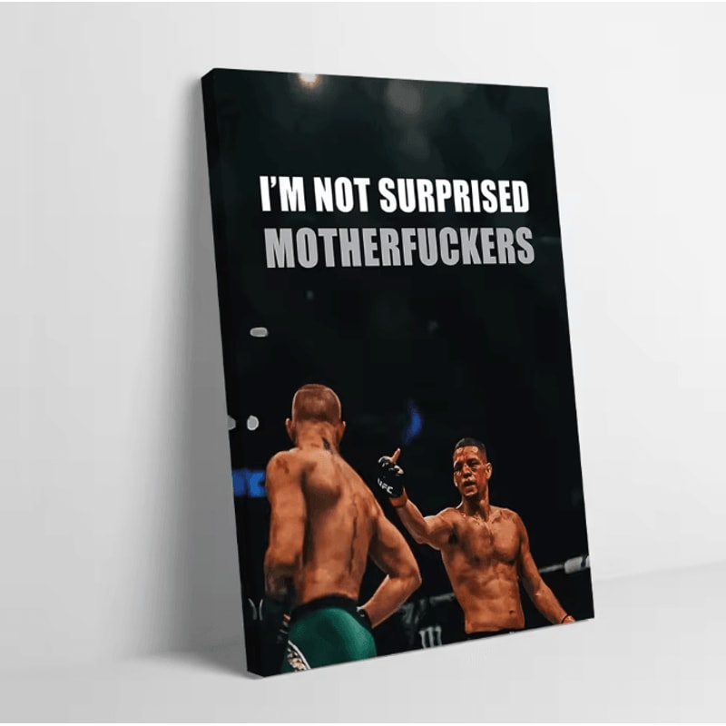 Custom Nate Diaz Poster Canvas Wall Art UFC Fighter Decor For Living Room Gym Unframed Modern Pri 0