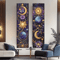 Sun Moon Celestial Purple Floral Tapestry Boho Hippie Wall Hanging Aesthetic Room Decor 0