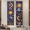 Sun Moon Celestial Purple Floral Tapestry Boho Hippie Wall Hanging Aesthetic Room Decor 1