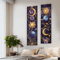 Sun Moon Celestial Purple Floral Tapestry Boho Hippie Wall Hanging Aesthetic Room Decor 2