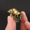 Vintage Brass Hermit Crab Figurine Handmade Nautical Desk Decor Sea Animal Statue 0