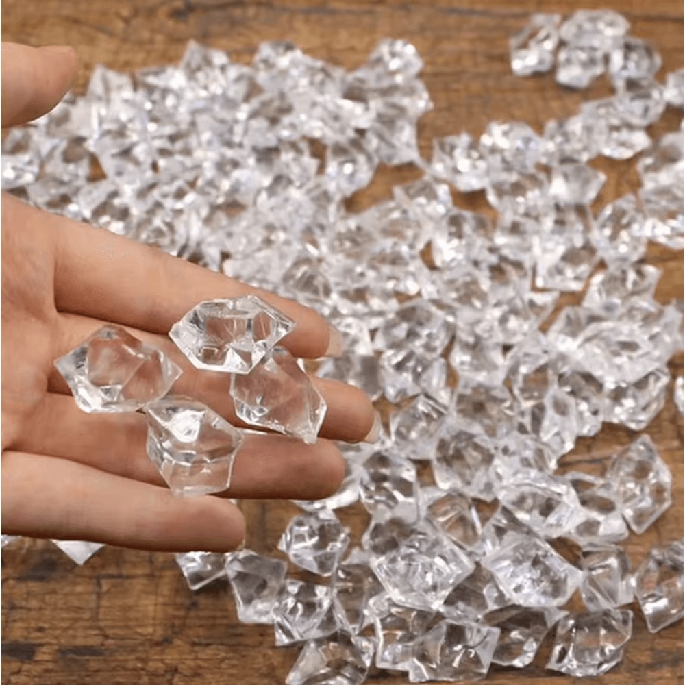 100200PCS Crystal Clear Acrylic Ice Stones Decorative Vase Filler For Weddings Crafts Home Decor 0