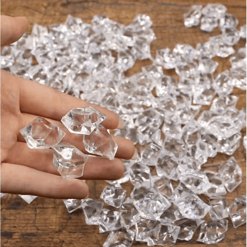 100200PCS Crystal Clear Acrylic Ice Stones Decorative Vase Filler For Weddings Crafts Home Decor 0