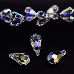 teardrop crystal glass beads – faceted pear shape jewelry making beads for diy crafts