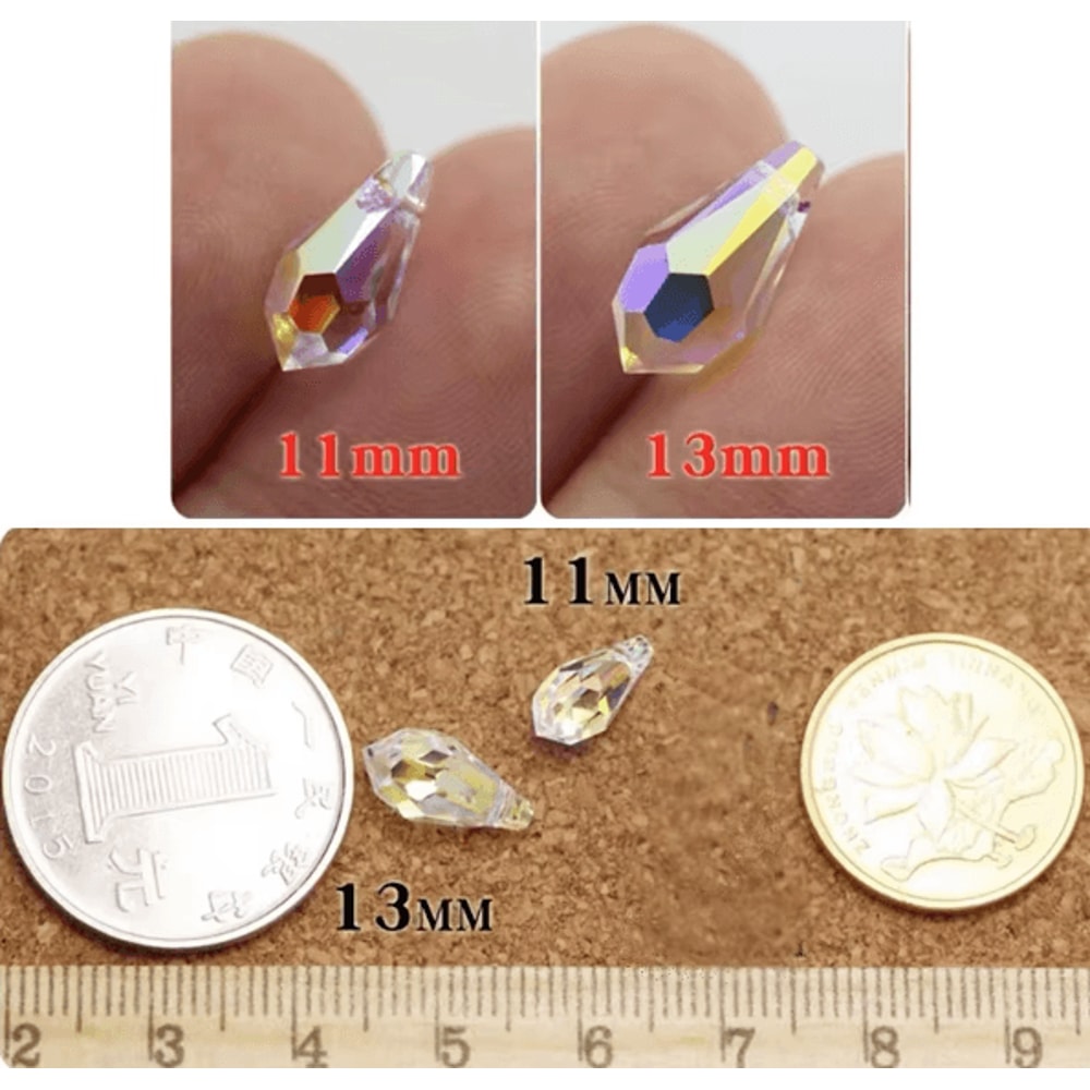 Teardrop Crystal Glass Beads Faceted Pear Shape Jewelry Making Beads For DIY Crafts 3