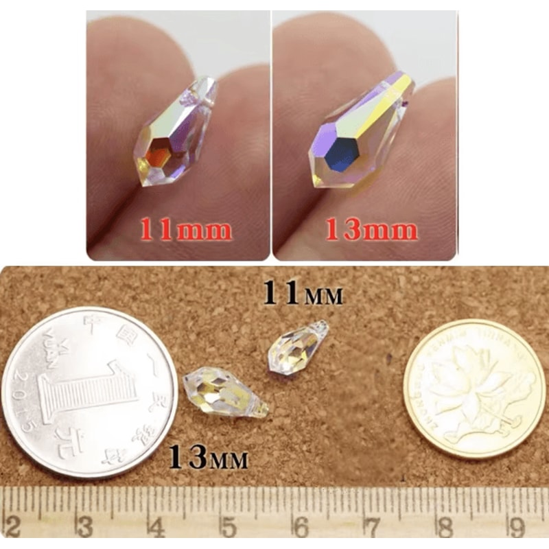 Teardrop Crystal Glass Beads Faceted Pear Shape Jewelry Making Beads For DIY Crafts 3