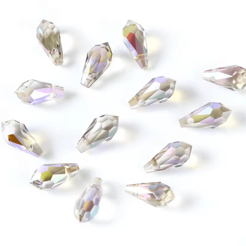 Teardrop Crystal Glass Beads Faceted Pear Shape Jewelry Making Beads For DIY Crafts 9