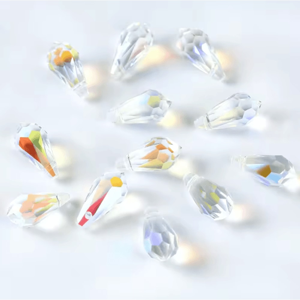 Teardrop Crystal Glass Beads Faceted Pear Shape Jewelry Making Beads For DIY Crafts 4