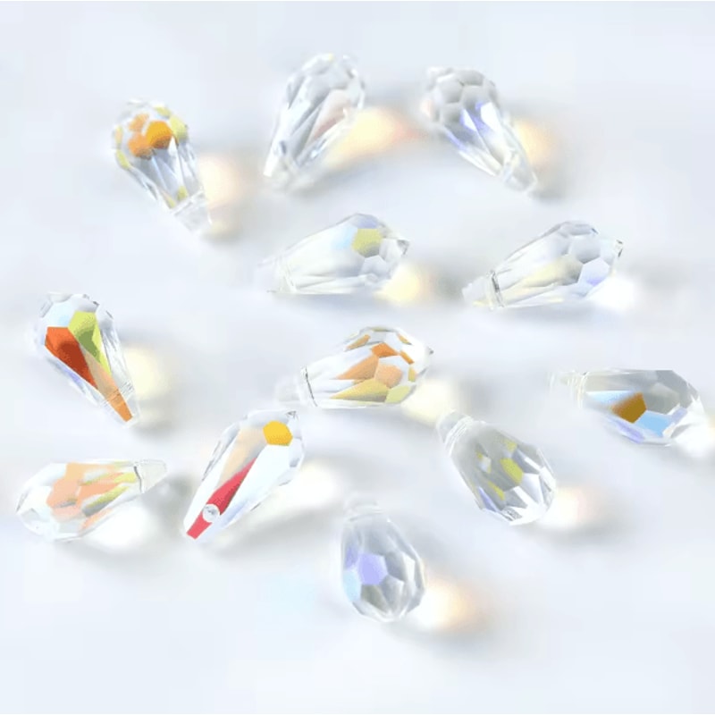 Teardrop Crystal Glass Beads Faceted Pear Shape Jewelry Making Beads For DIY Crafts 4