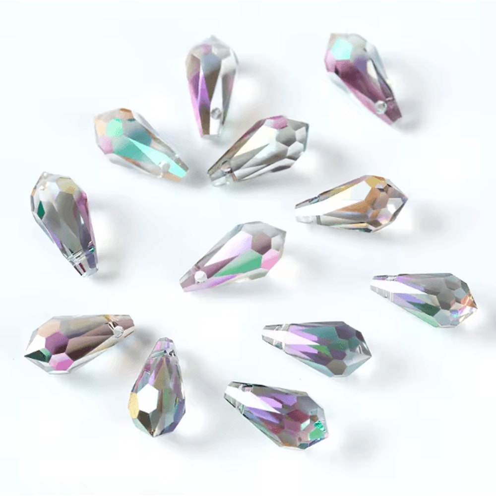 Teardrop Crystal Glass Beads Faceted Pear Shape Jewelry Making Beads For DIY Crafts 6