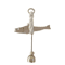 Lightweight Wooden Fish Hanging Ornament With Bell Nautical Car Wall Decor Pendant 5