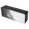 White LED Mirror Digital Alarm Clock With Snooze USB Powered Modern Desk Clock With Night Mode 6