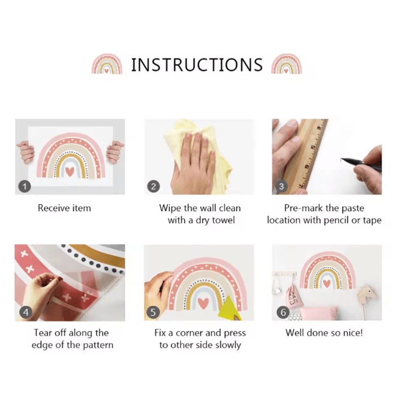 Cartoon Mermaid Watercolor Wall Stickers Under The Sea Nursery Wall Decals For Girls Room Decor 4