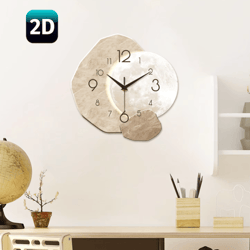 modern wooden moon wall clock – silent quartz minimalist wall decor for bedroom & living room