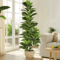 Artificial Fiddle Leaf Fig Tree Large Faux Ficus Lyrata Plant For Modern Home Office Decor 1