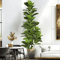 Artificial Fiddle Leaf Fig Tree Large Faux Ficus Lyrata Plant For Modern Home Office Decor 2