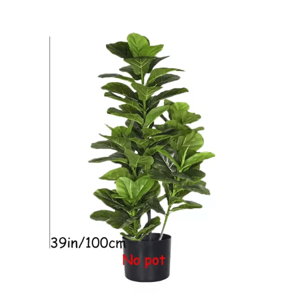 Artificial Fiddle Leaf Fig Tree Large Faux Ficus Lyrata Plant For Modern Home Office Decor 4